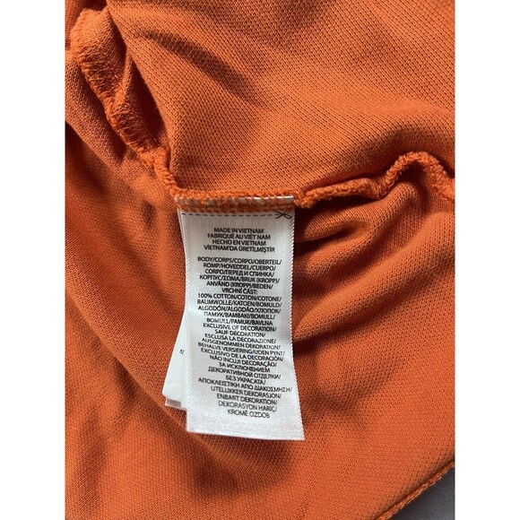 Polo Ralph Lauren XXL Orange Custom Slim Fit Polo Shirt Navy Logo 100% Cotton - Picture 6 of 10
